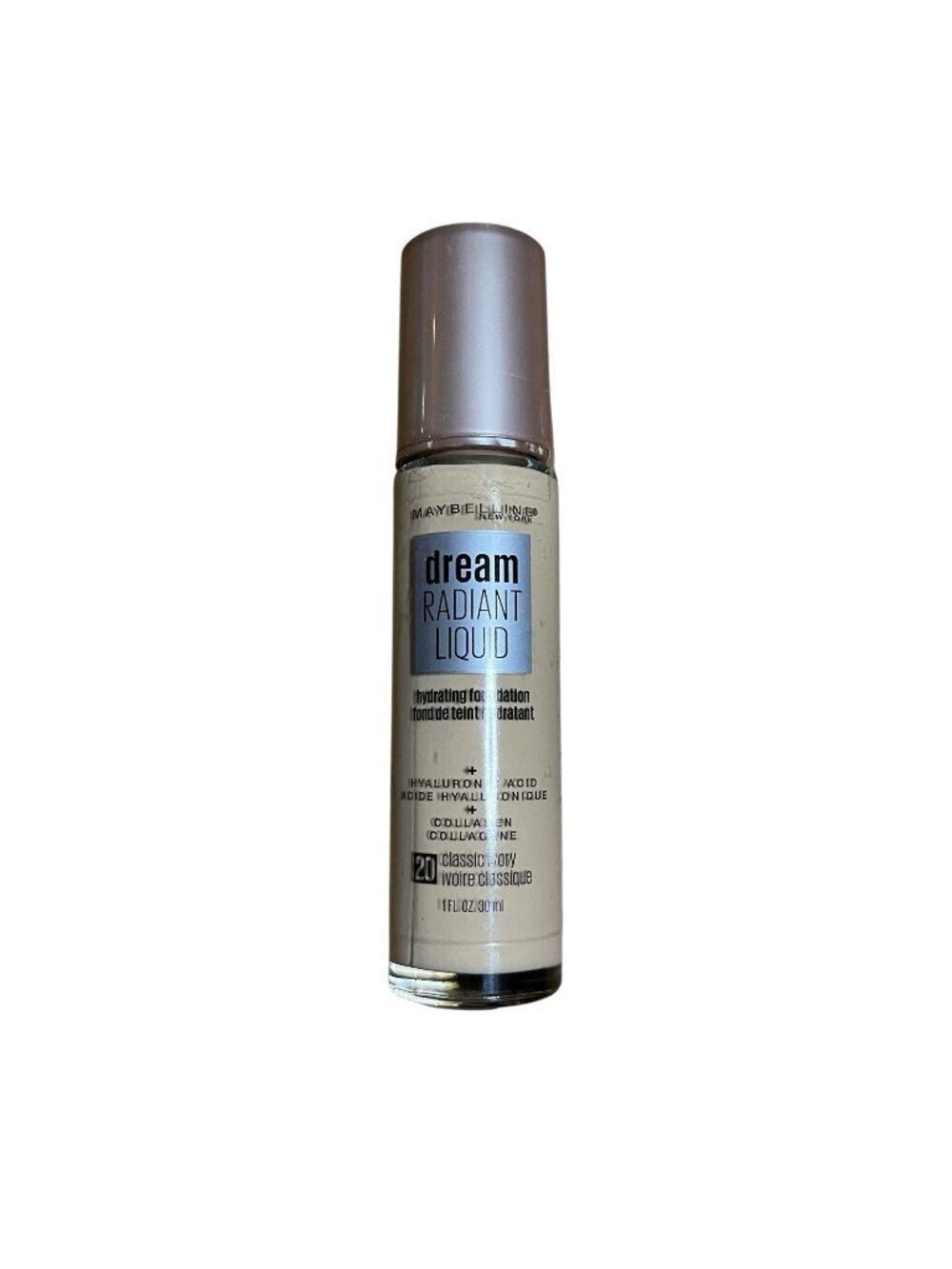 (1) Maybelline Dream Radiant Liquid Hydrating Foundation #20 CLASSIC IVORY, New